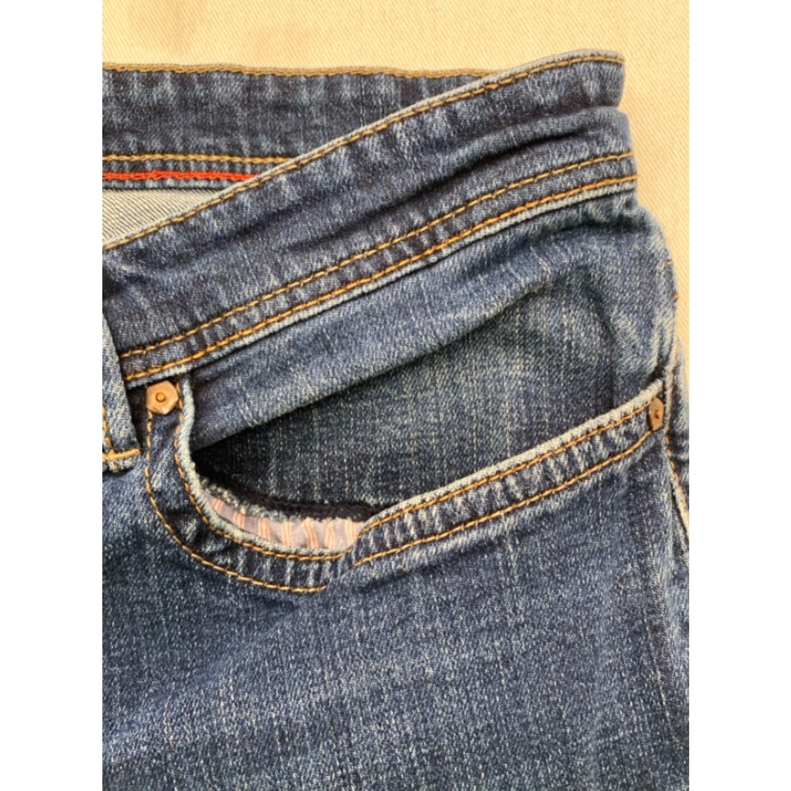 Vintage MAC Jeans Jeans Mens 42x32 Denim Blue 5-Pocket Stretch Straight High Rise 42 Men Size US 42 / EU 58 - 6 Thumbnail