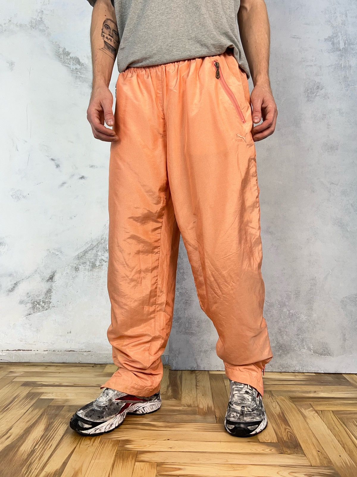 Vintage Puma Peach Jogger Track Pants Size XL XXL