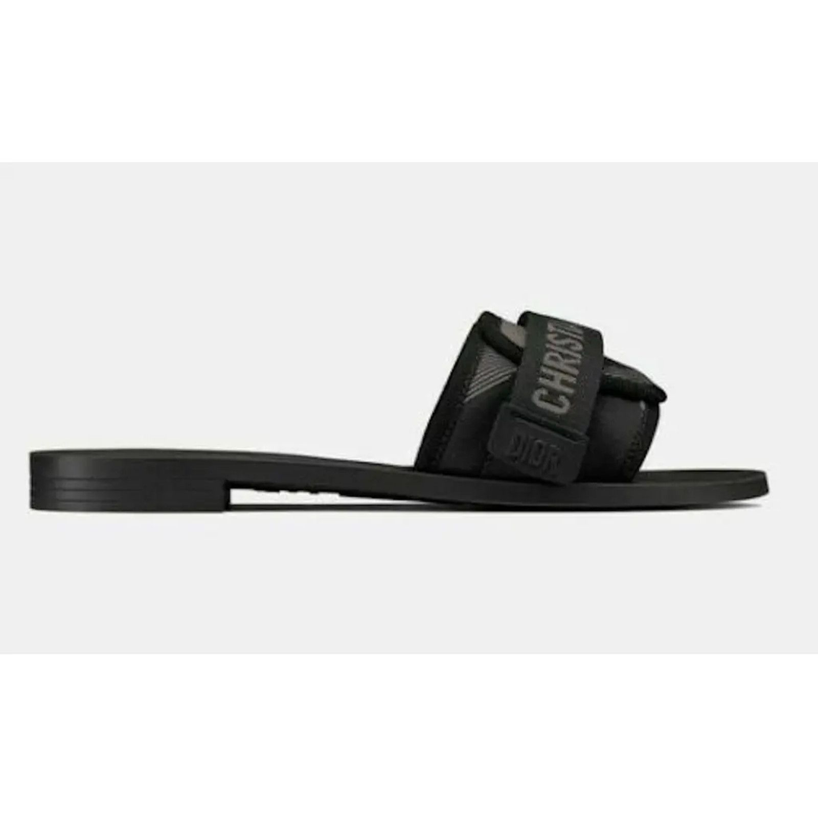 Dio(r)evolution Dway Rubber Logo Slide Mule Flat Sandal 42