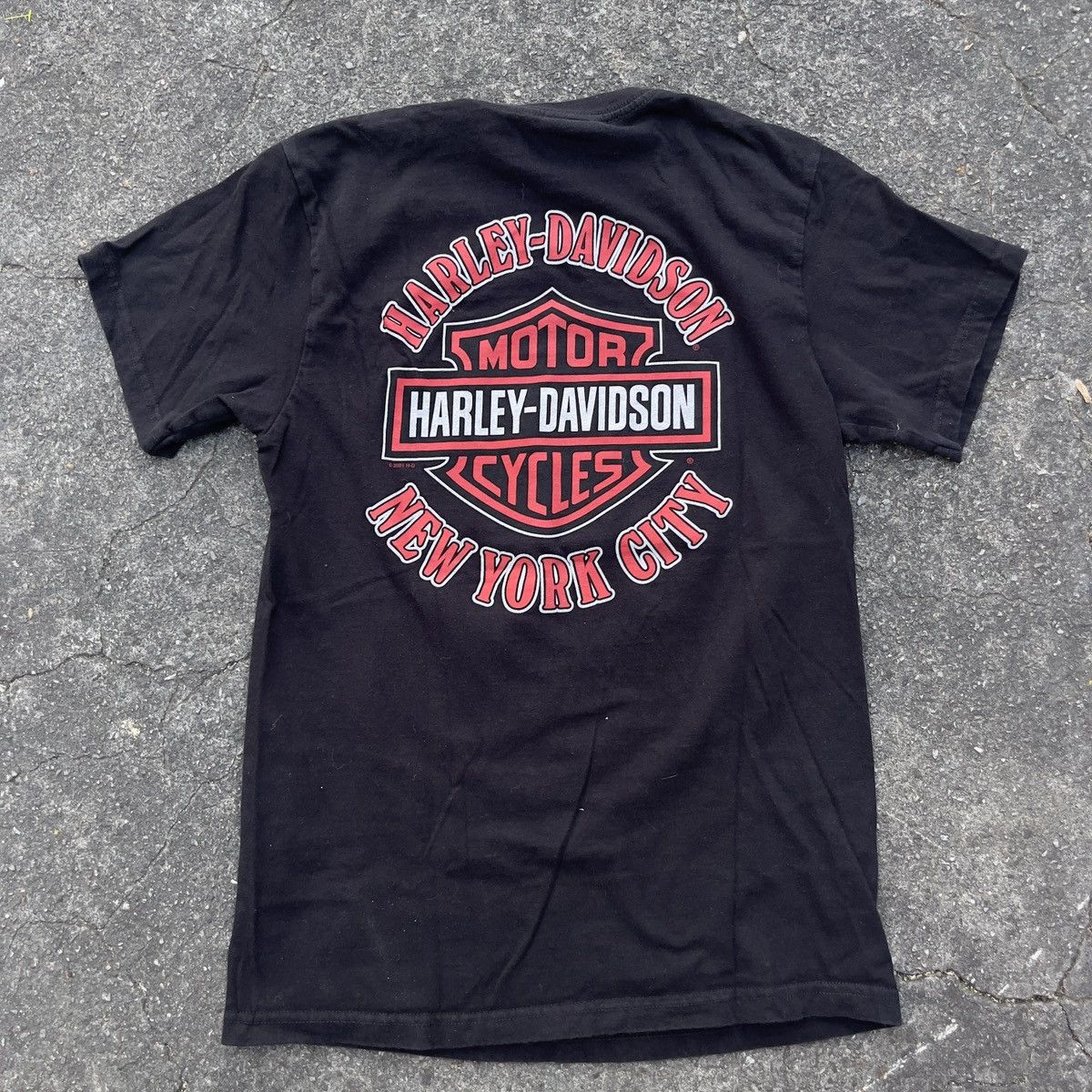 Harley Davidson × Vintage Vintage HARLEY DAVIDSON OF NEW YORK Faming Skull Shirt Size US S / EU 44-46 / 1 - 5 Thumbnail