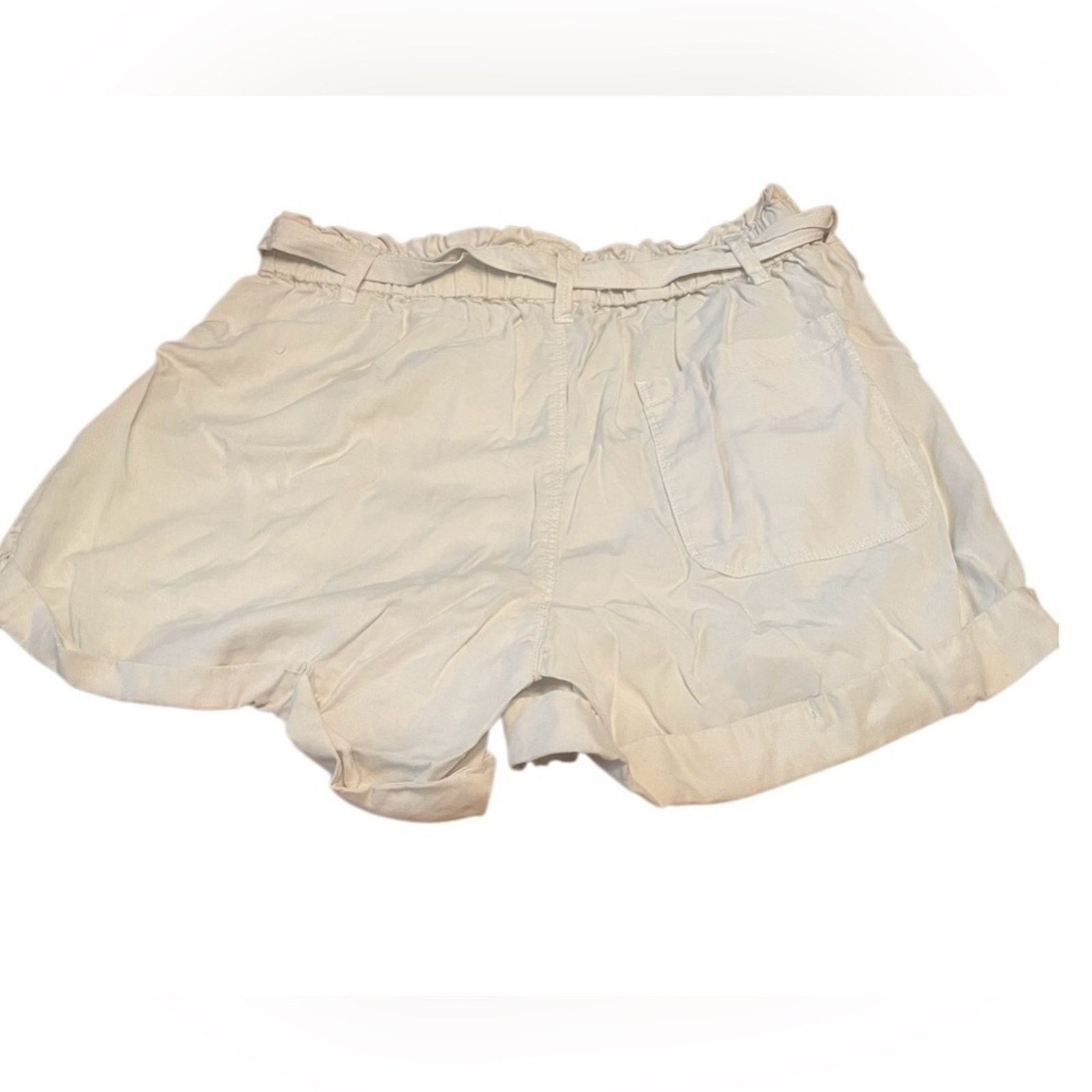 The Unbranded Brand Aerie paper bag tie waist 100% Lyocel shorts, size Small pet Size 28" / US 6 / IT 42 - 2 Thumbnail