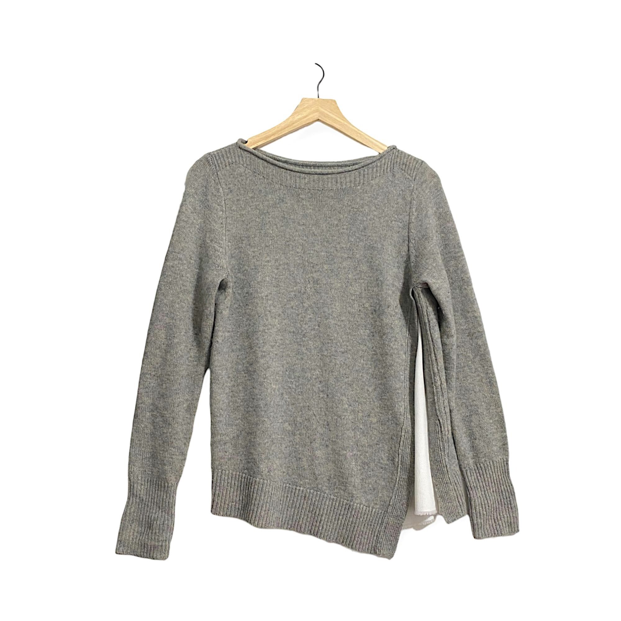 Brochu Walker Brochu Walker Layered Wool & Cashmere-Blend Sweater, Gray/wh Size S / US 4 / IT 40 - 1 Thumbnail
