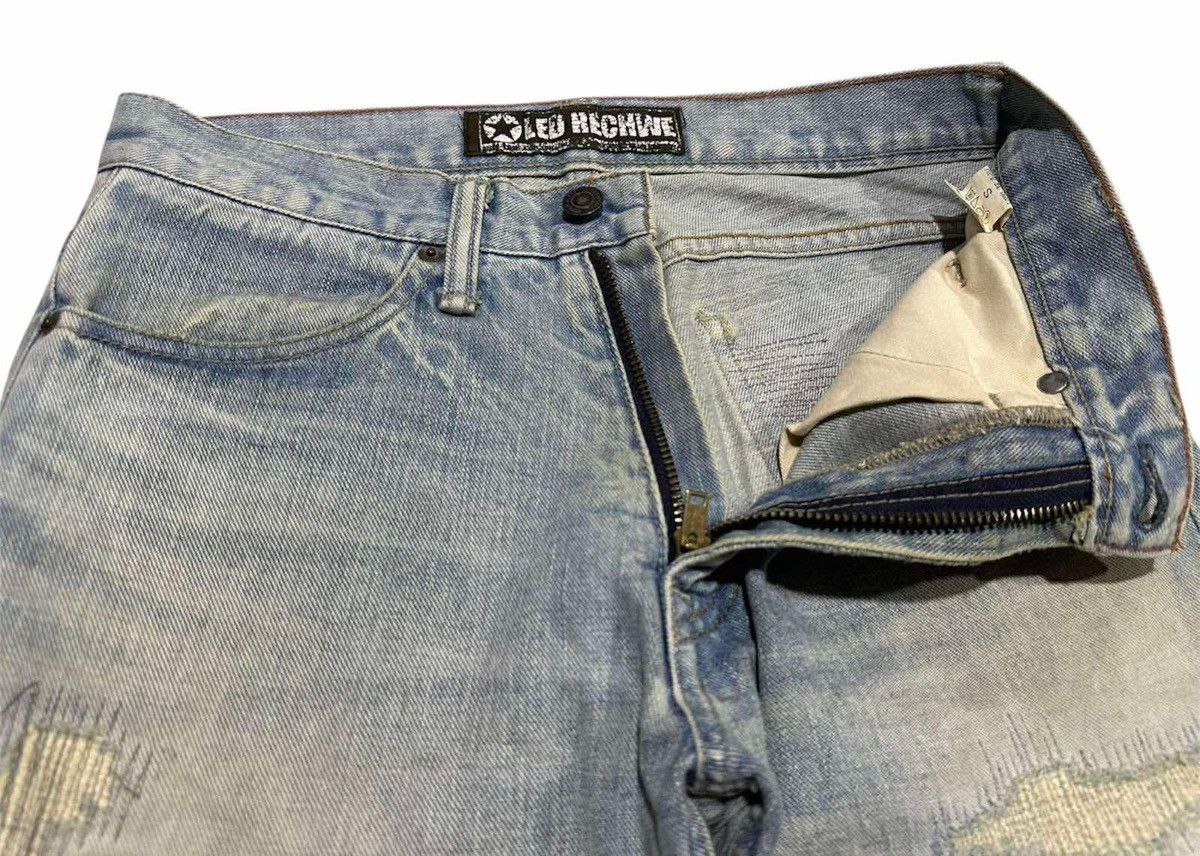 If Six Was Nine 🔥Y2K Archived LED Rechwe Mud Wash Flared Denim Distressed Size US 29 - 6 Thumbnail