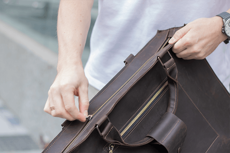 Handmade Genuine leather briefcase. Laptop bag. Messenger bag Size ONE SIZE - 5 Thumbnail