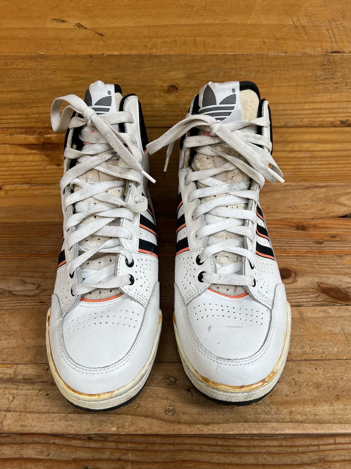 Adidas Vintage 80 90 s Adidas Phantom Hi white Leather Sneakers Grailed