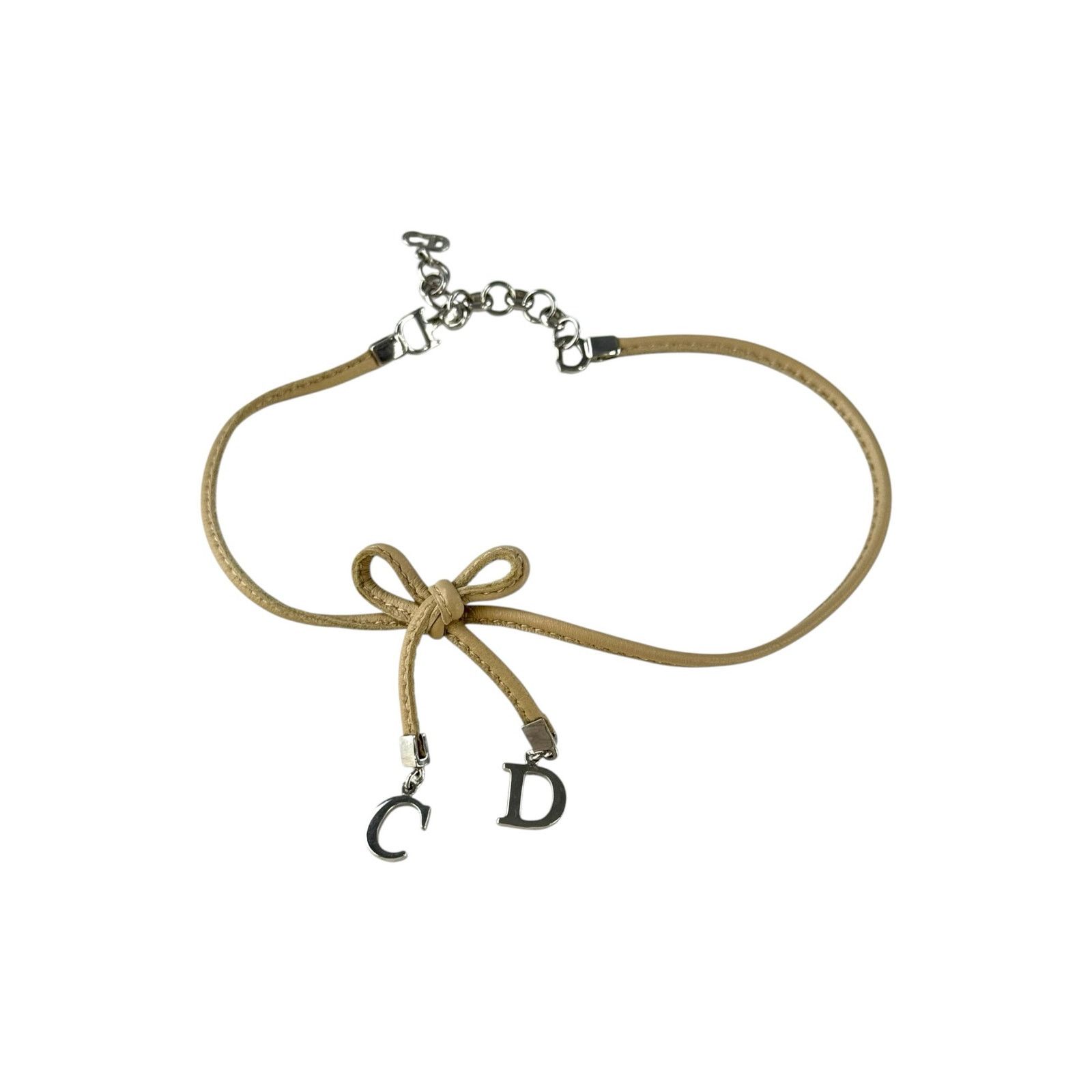 Dior Dior Vintage CD Bow Choker Necklace Size ONE SIZE - 4 Thumbnail