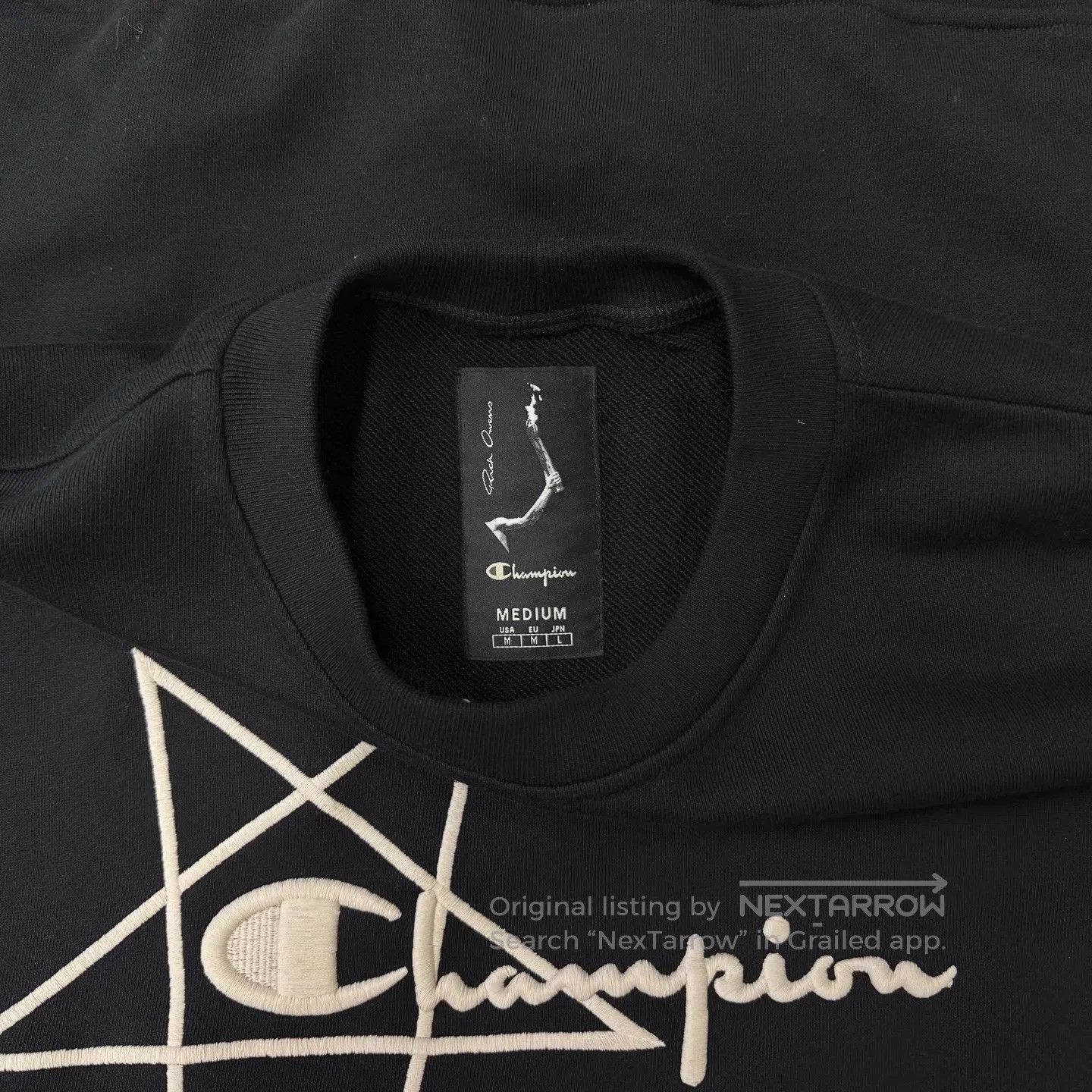 Rick Owens Black Oversized Sweatshirt with Geometric Logo. Size US M / EU 48-50 / 2 - 5 Thumbnail