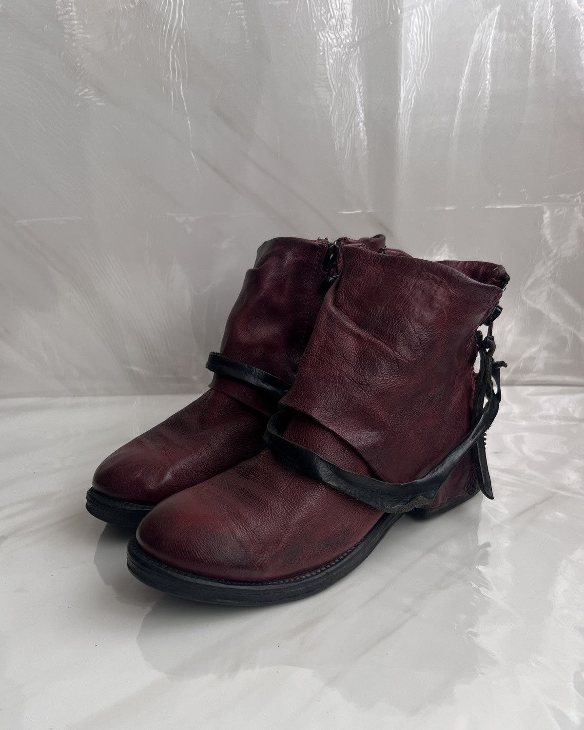 A.S.98 As 98 Airstep Zipper Boho Biker Red distressed boot Size US 8 / IT 38 - 3 Thumbnail