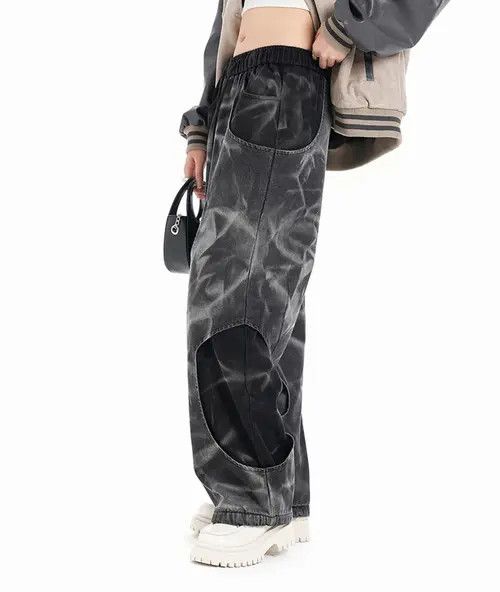 Jean Two Piece Black Baggy Jeans Size US 33 - 4 Thumbnail