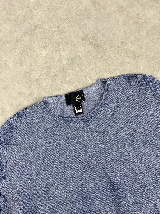 Just Cavalli 2000s Cavalli Blue Floral Longsleeves Size US S / EU 44-46 / 1 - 5 Thumbnail