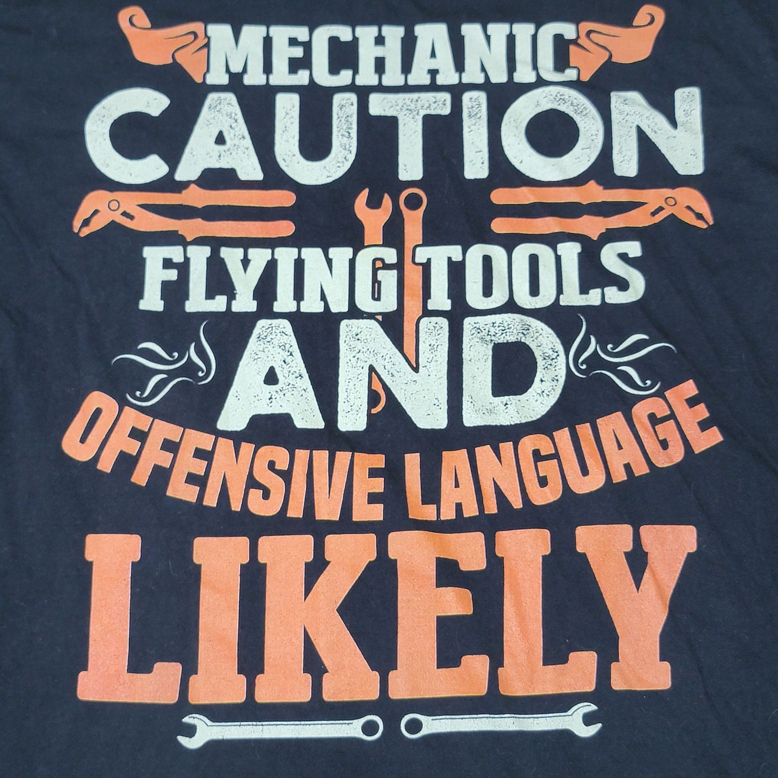 Other Mechanic Funny Tee "..Flying Tools & Offensive Lang.." - Lg Size US L / EU 52-54 / 3 - 2 Thumbnail