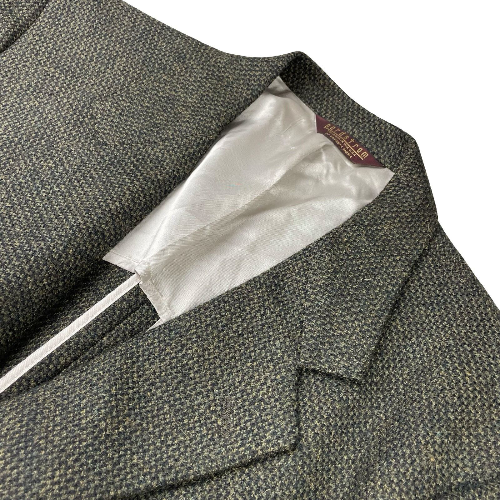Nordstrom Nordstrom Men's 100% Wool 3-Button Tweed Blazer Green/Elbow Size 42L - 1 Thumbnail