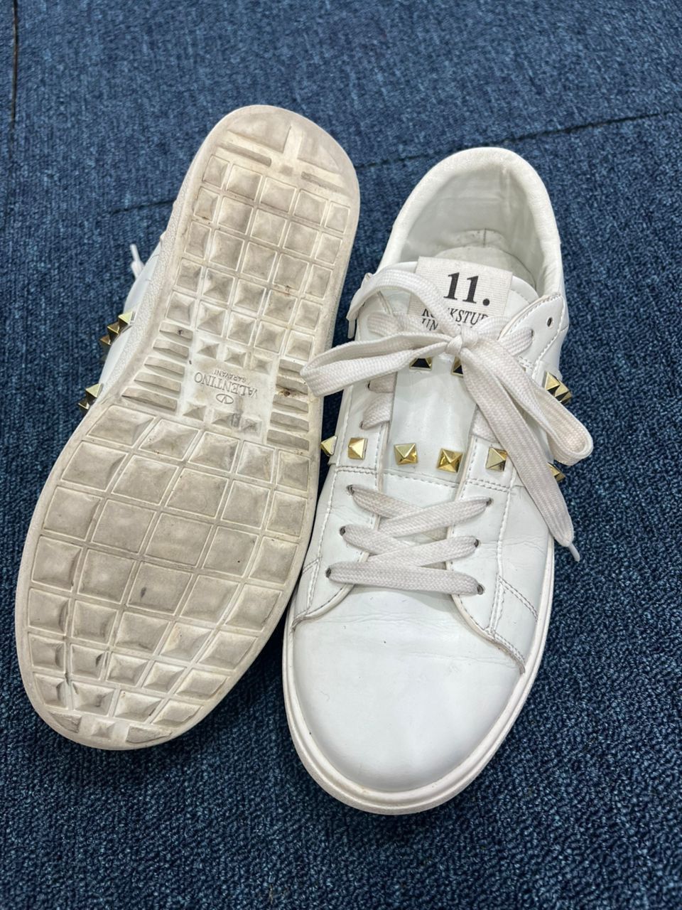 Valentino Valentino Rockstud Untitled White Leather Sneakers UK 6 Size US 6 / EU 39 - 10 Thumbnail