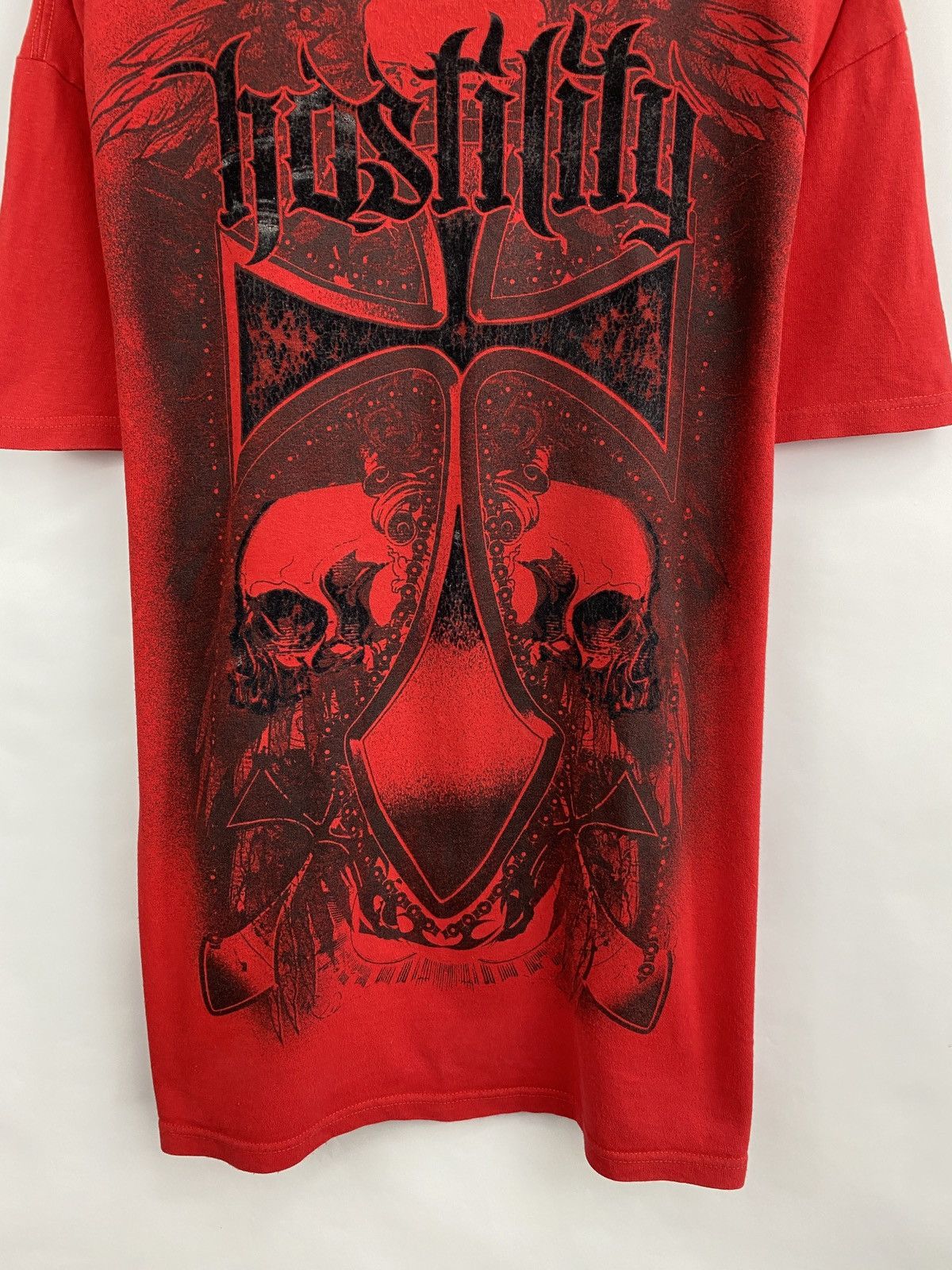 Affliction 🇺🇸💀 Rare Hostility Chemistry Skull USA Y2K Affliction Style Size US XL / EU 56 / 4 - 4 Thumbnail