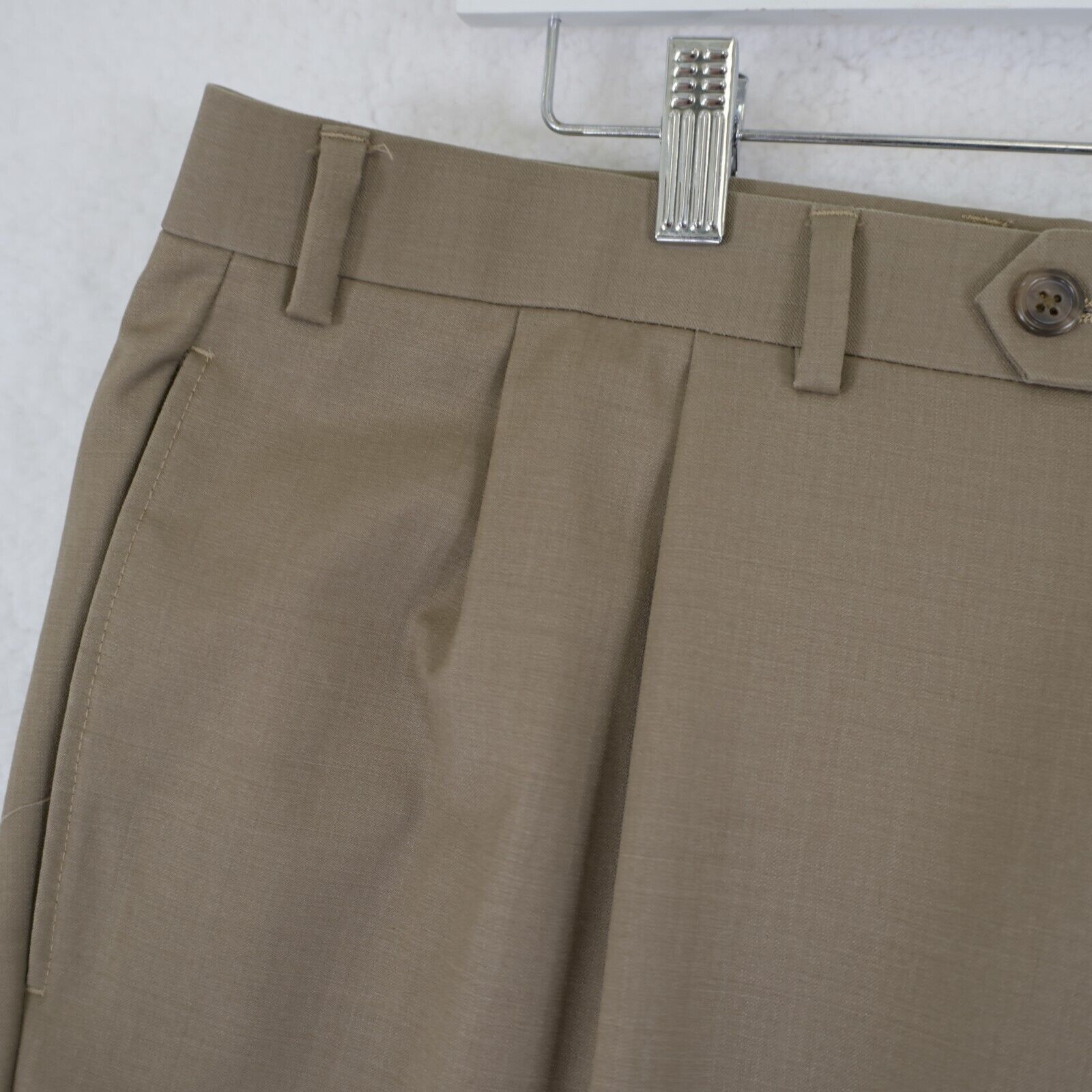 Lauren Ralph Lauren Lauren Ralph Lauren Tan Wool 39/30 Dress Pants Pleated Cuffe Size US 39 - 3 Thumbnail