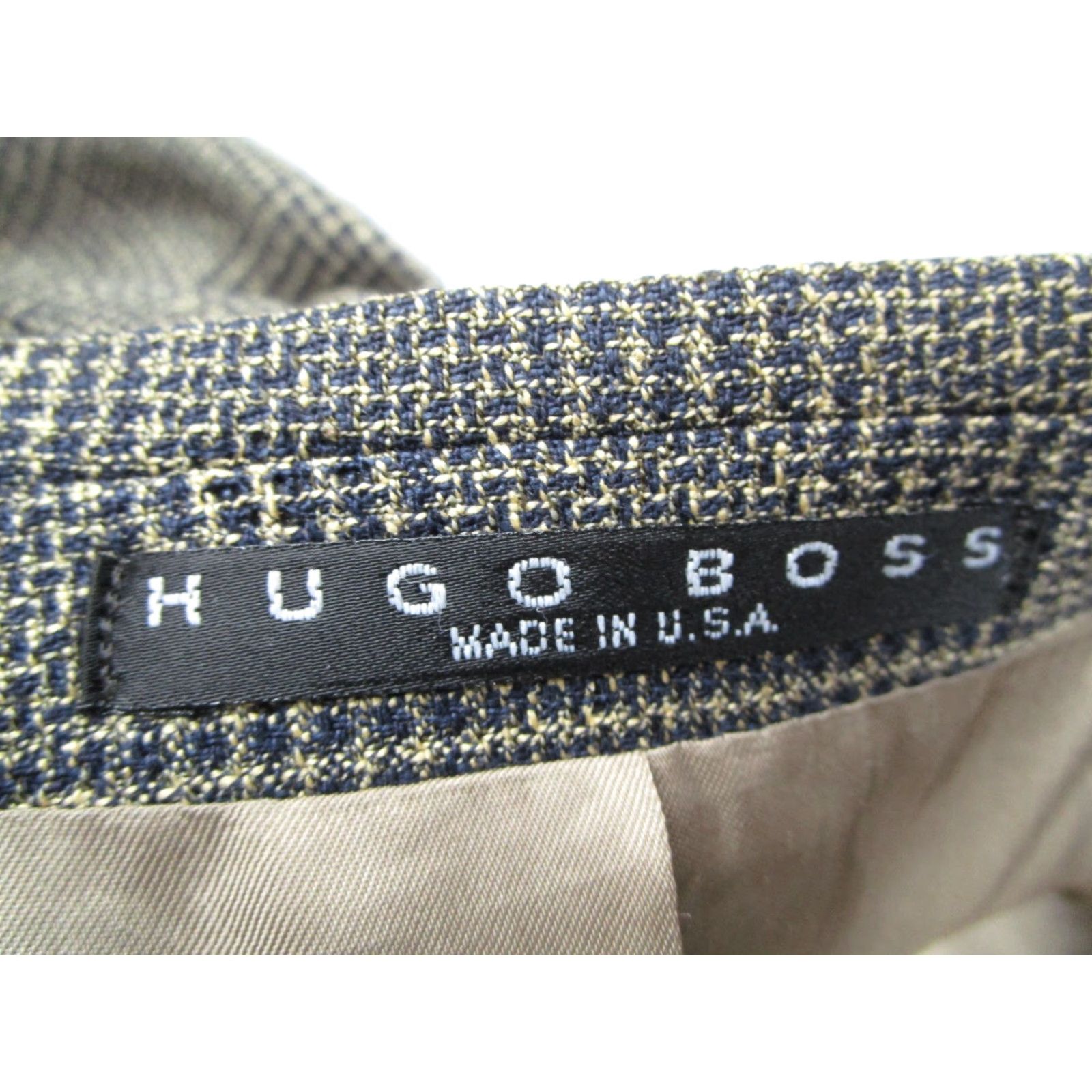 Hugo Boss VINTAGE Hugo Boss Blazer Jacket Men 40 Short Beige Galilei Wool Silk Single-Breasted 2-Button Made in USA Size US 40 / EU 56 - 6 Thumbnail