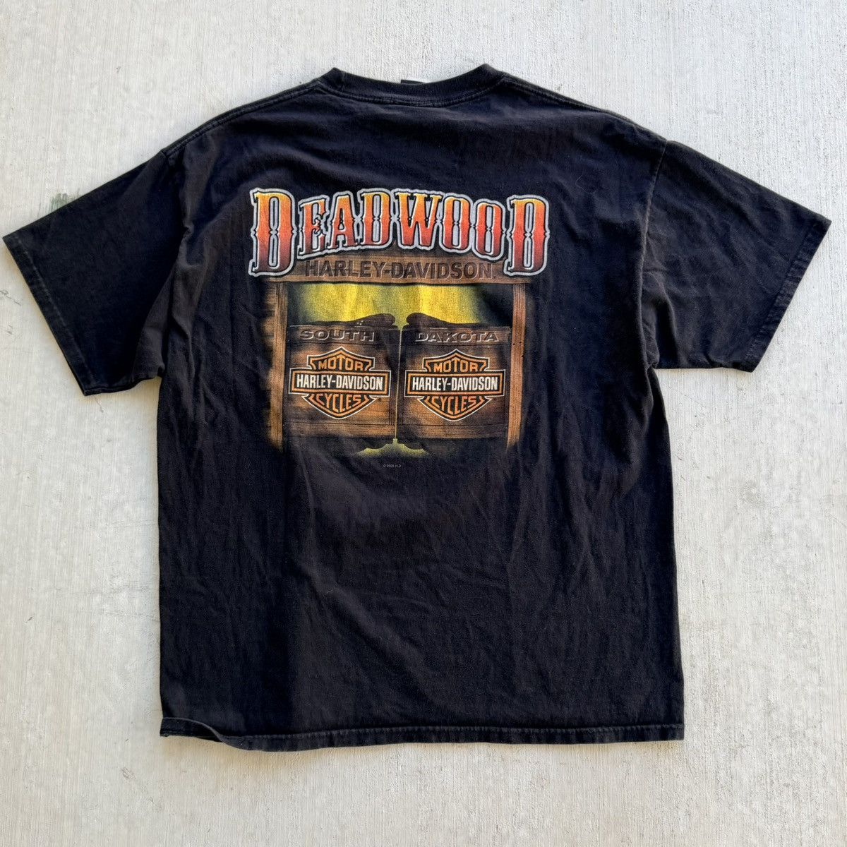 Harley Davidson Vintage Harley Davidson T Shirt Y2K Deadwood South Dakota Size US XL / EU 56 / 4 - 2 Thumbnail