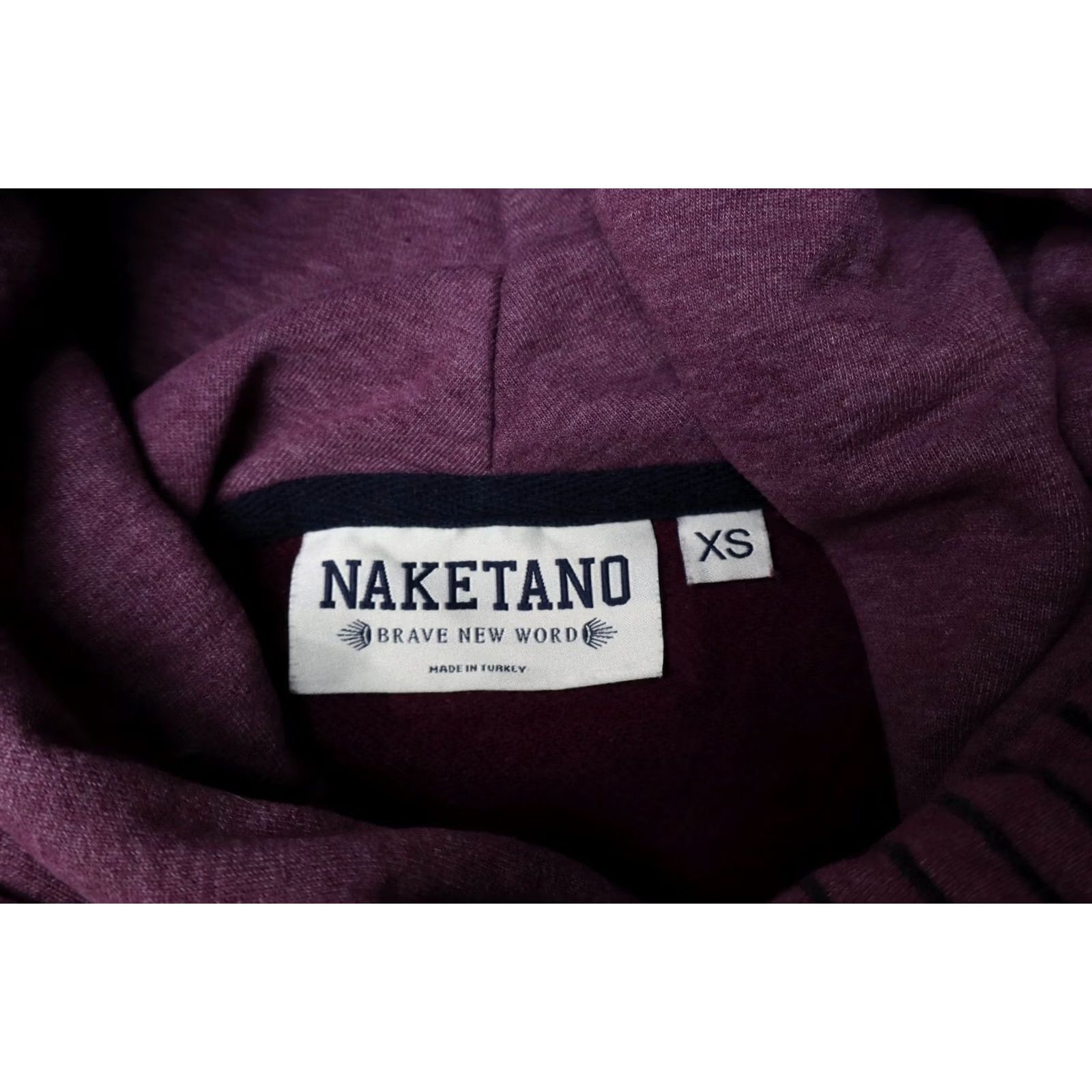 Logo 7 Naketano Sweatshirt Women's XS Purple Pocket Logo Hooded Striped Pullover Size XS / US 0-2 / IT 36-38 - 5 Thumbnail