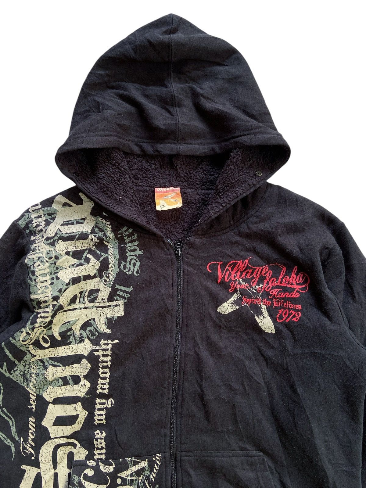 Japanese Brand BEAUMERE SHERPA POEM ZIP HOODIE Size US L / EU 52-54 / 3 - 5 Thumbnail