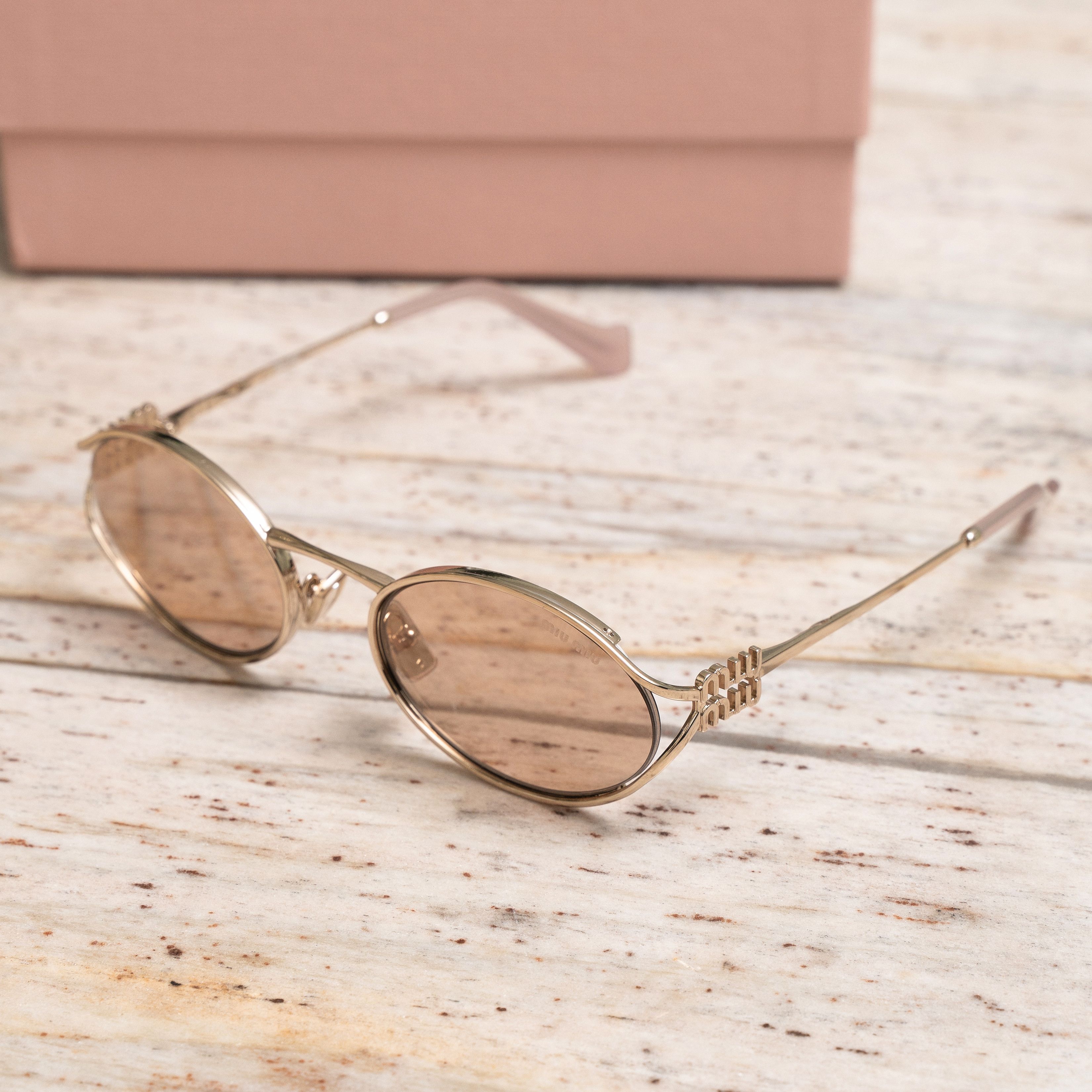 miumiu オーバーフレームサングラス MU52YS ZVN20F Miu Miu MU 52YS ZVN20F Sunglasses - US
