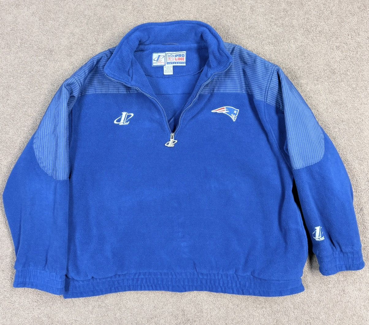 Logo Athletic 90’s New England Patriots quarter-zip fleece sweatshirt Size US XL / EU 56 / 4 - 2 Thumbnail