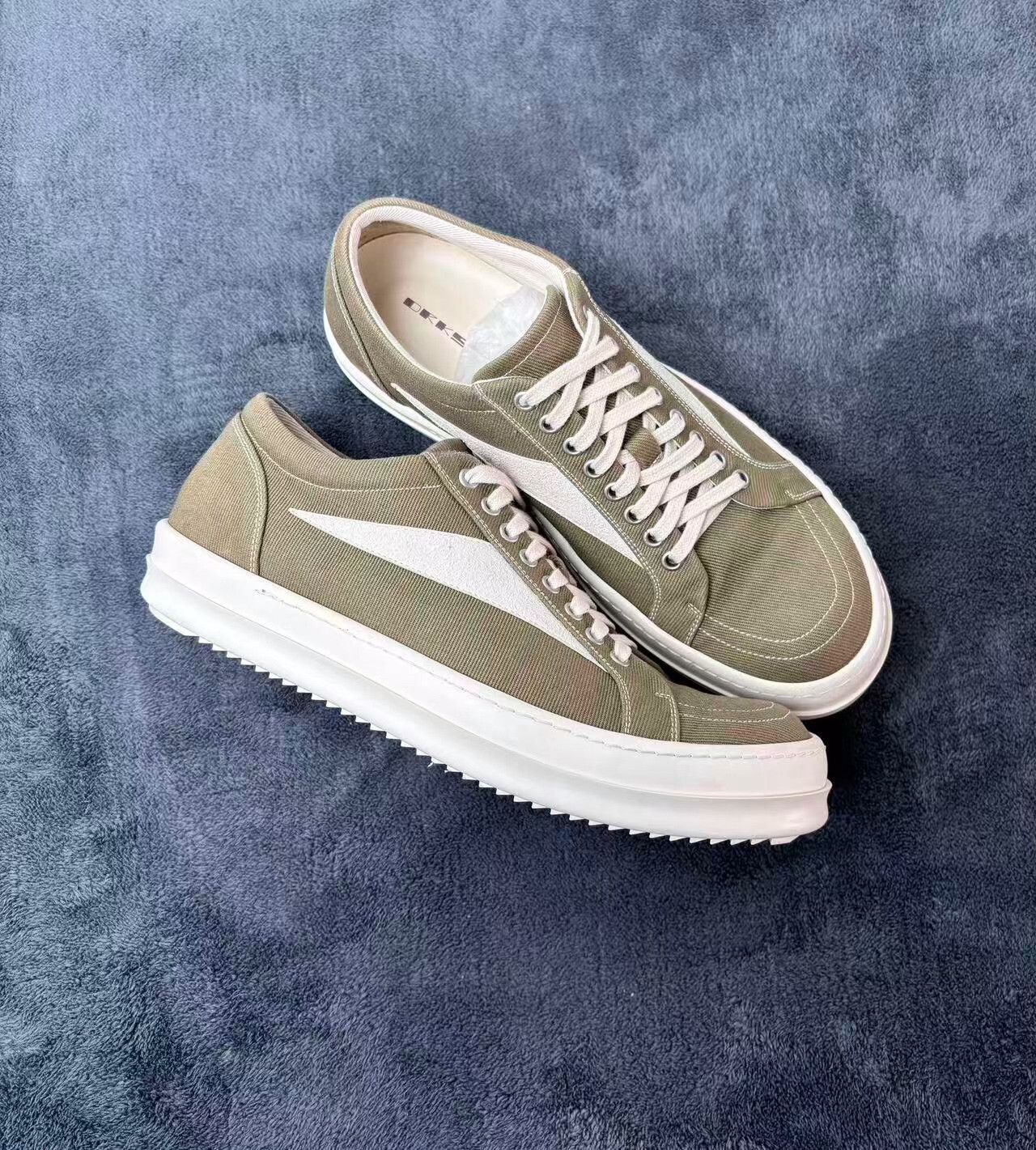 Rick Owens Rick Owens Green Lowtop Sneakers 24 Men Size US 10 / EU 43 - 1 Thumbnail