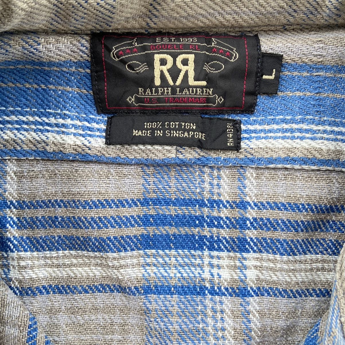 RRL Ralph Lauren RRL Double RL Button Up Flannel Shirt Size US L / EU 52-54 / 3 - 3 Thumbnail