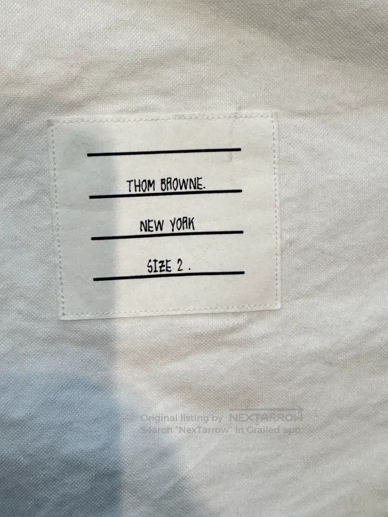 Thom Browne Thom Browne White striped long-sleeved shirt Size US M / EU 48-50 / 2 - 5 Thumbnail