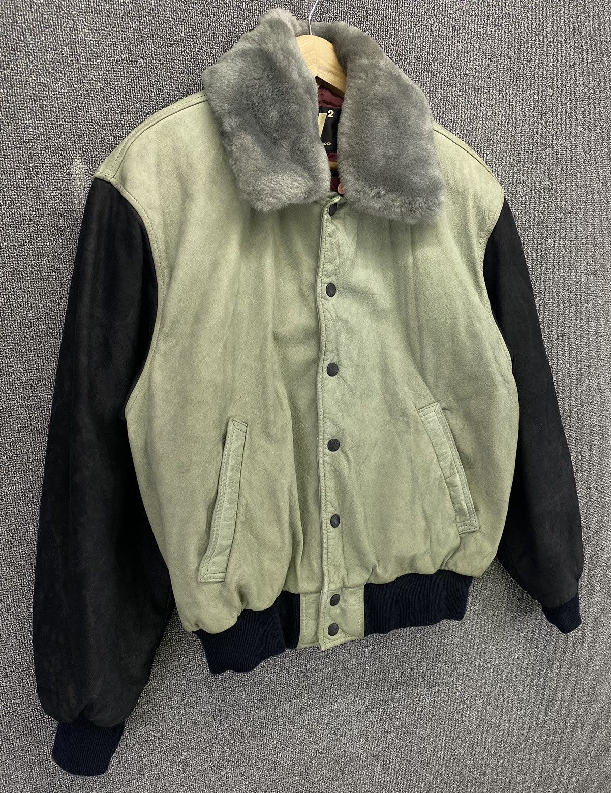 Japanese Brand Vintage Mr Junko Jeans Varsity Leather Jacket Size US M / EU 48-50 / 2 - 11 Thumbnail