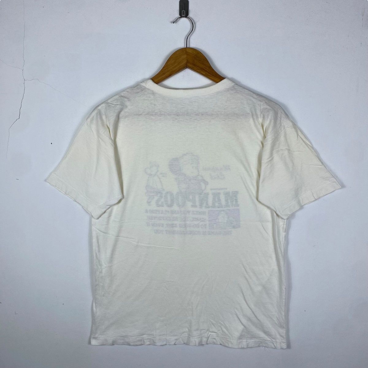 Vintage Vintage 80's MANPOOS Sportsmanship Graphic Tee Shirt Size US M / EU 48-50 / 2 - 4 Thumbnail