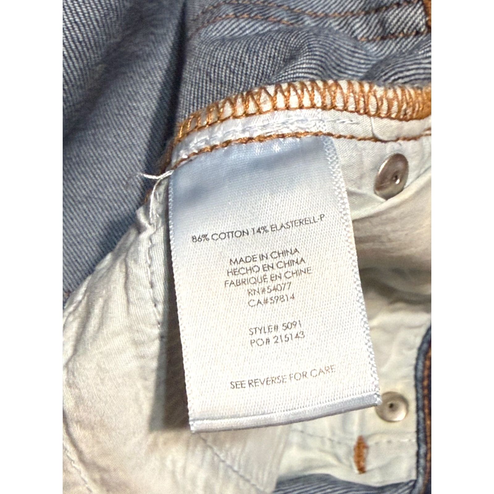 Vintage Cabi Jeans Women's Size 10 Blue Denim Curvy Skinny Jeans High Rise Distressed Slim Fitted Leg Denim Jeans Womens Mens? Size 32" / US 10 / IT 46 - 6 Thumbnail
