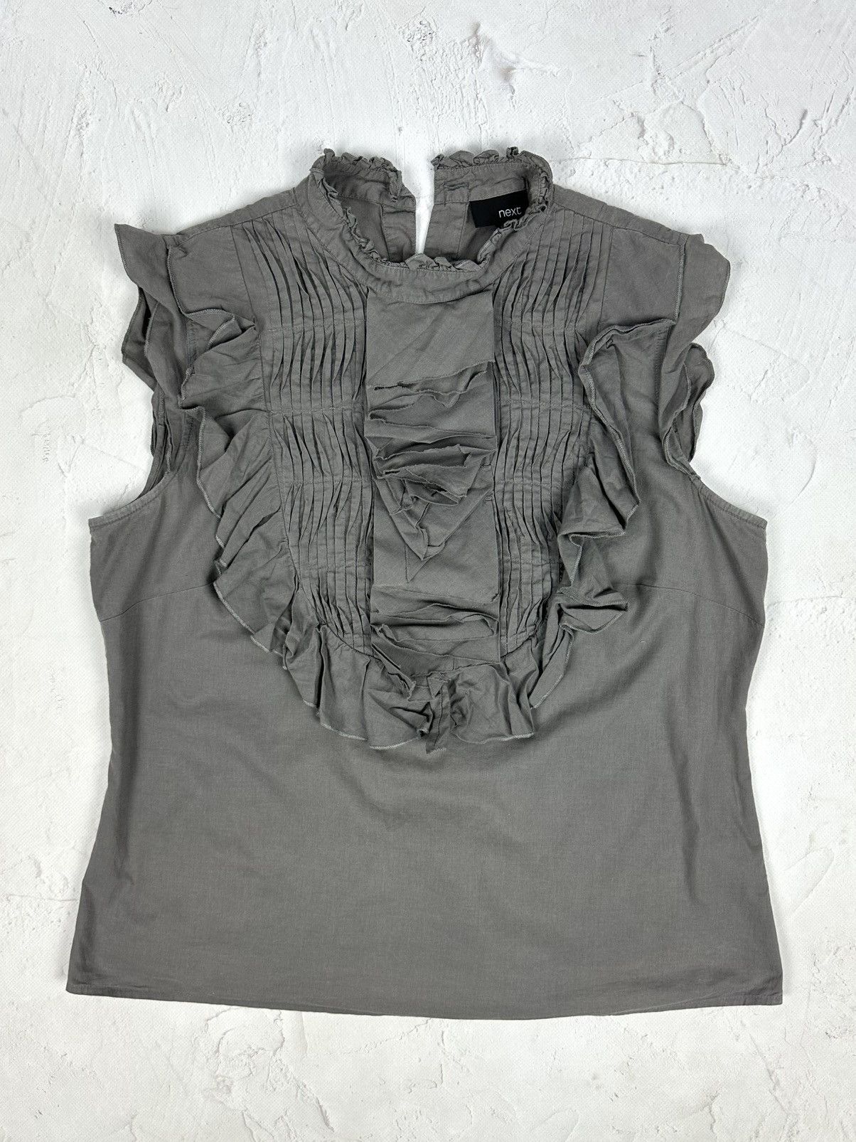 Beauty Beast × Japanese Brand × Vintage Vintage Grey Pleated Blouse Size XL / US 12-14 / IT 48-50 - 1 Thumbnail
