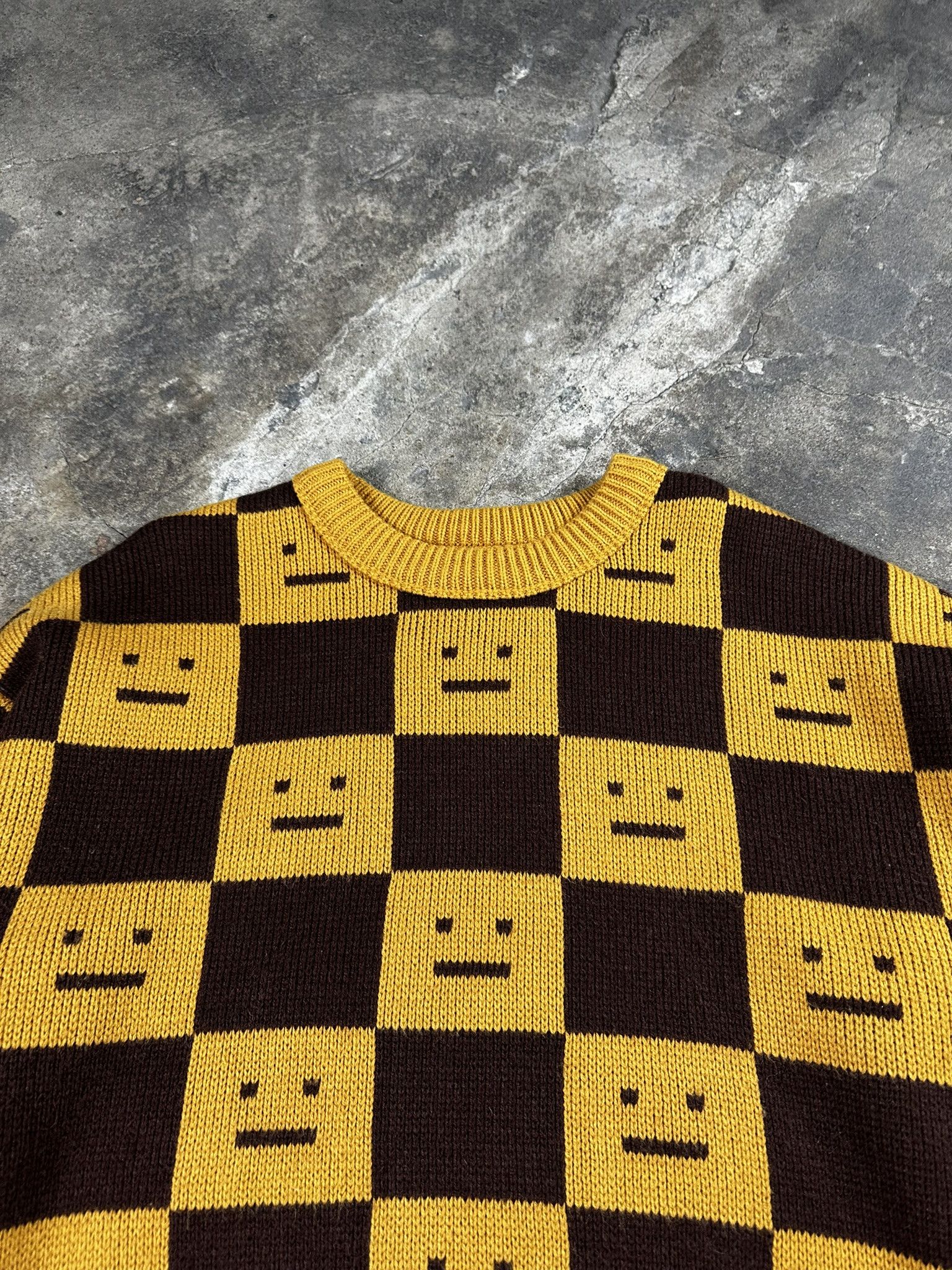 Acne Studios Acne Studios Face Checkboard Wool Knit Sweater Size US S / EU 44-46 / 1 - 2 Thumbnail