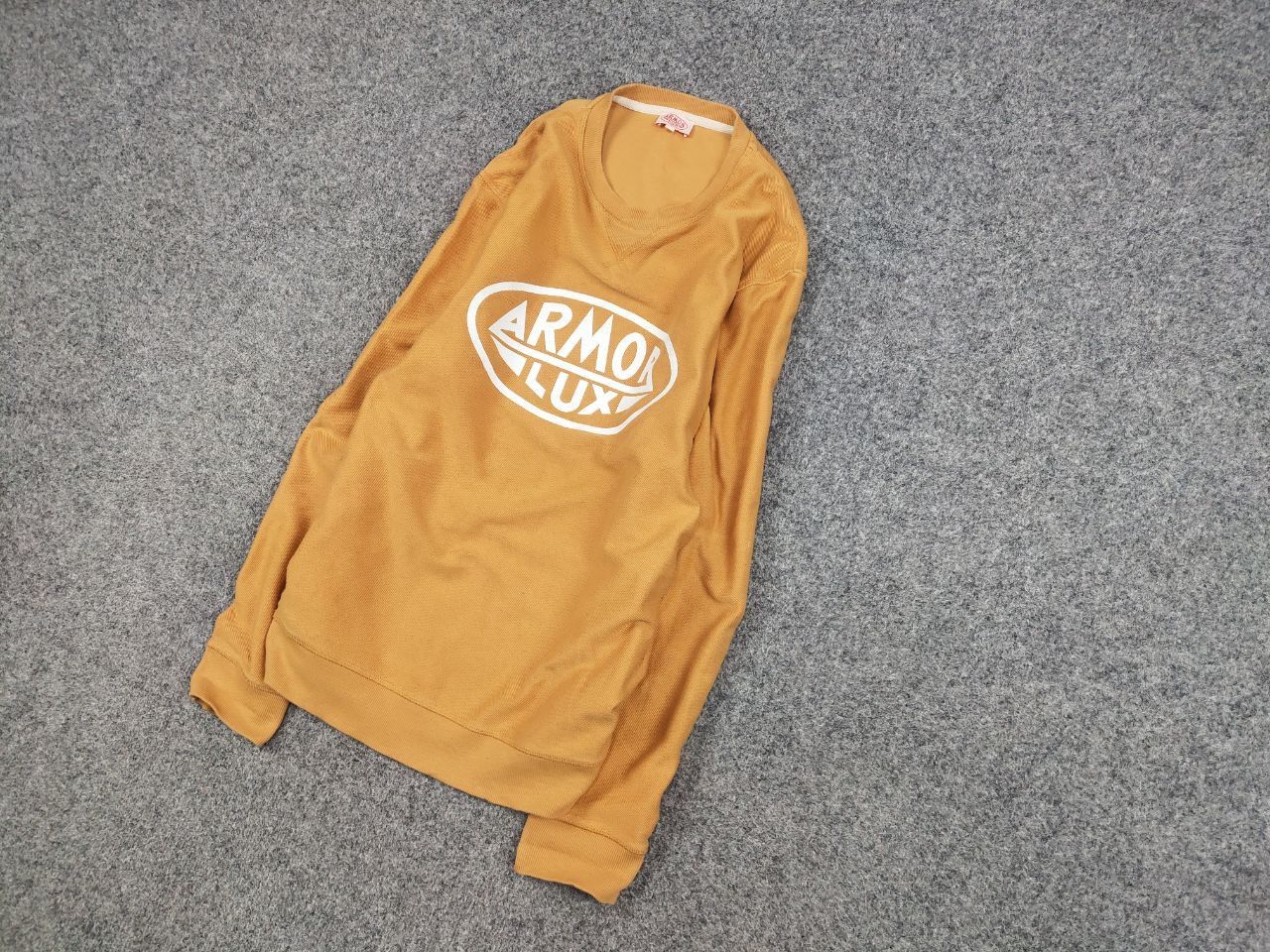 Armor-Lux Armor Lux Design Orange Circle Logo Crew Check Sweatshirt Size US XL / EU 56 / 4 - 3 Thumbnail