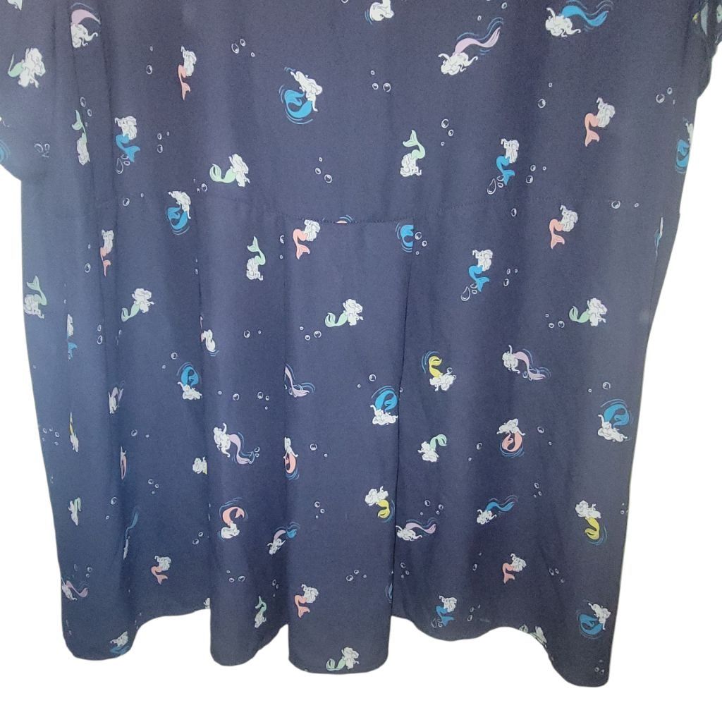 Disney Disney Navy Multicolor Mermaid Top Plus 4X Size 4XL / US 24-26 - 7 Thumbnail