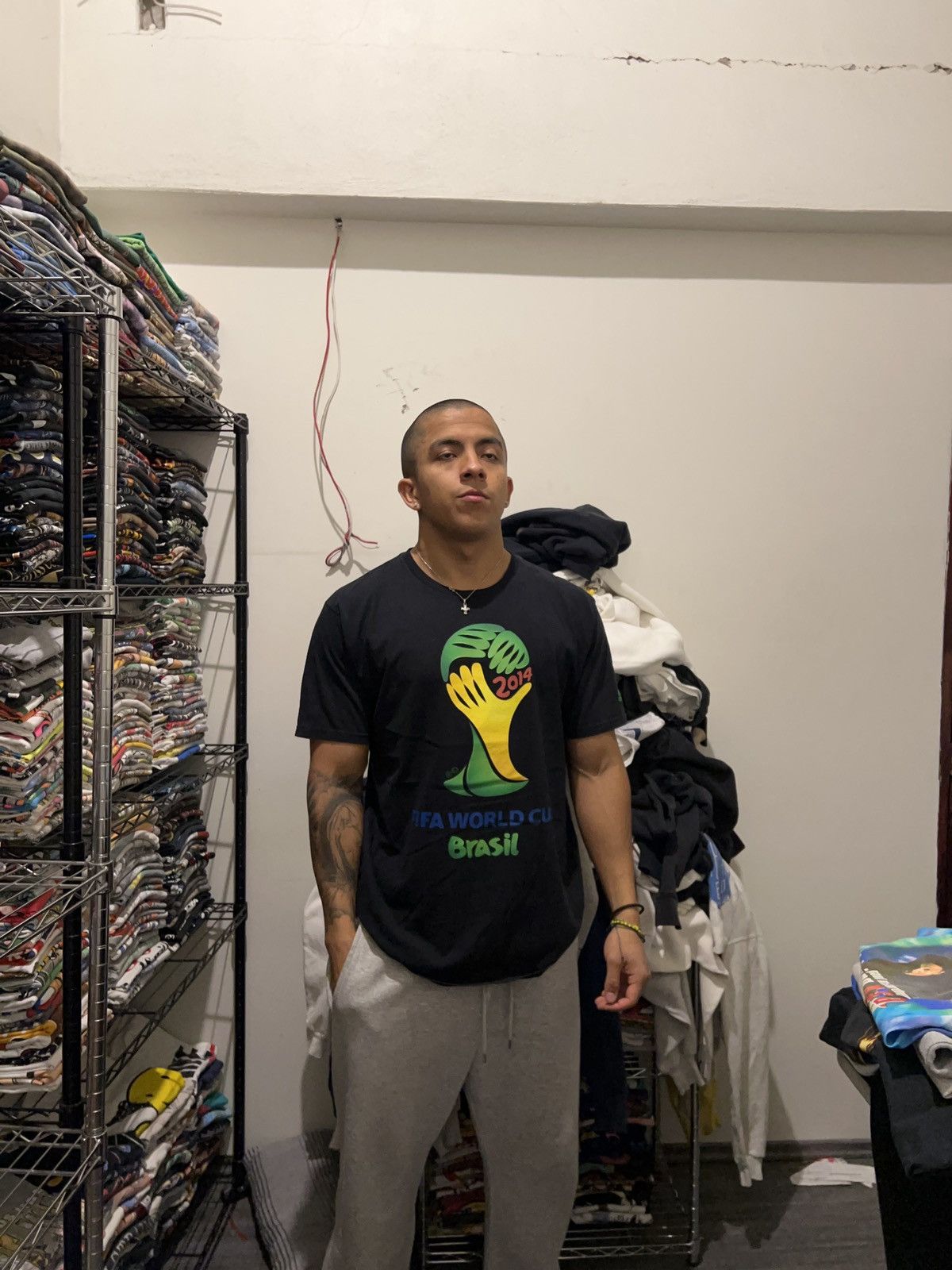 Adidas 2014 Brasil Soccer World Cup Tee Size US XL / EU 56 / 4 - 2 Thumbnail