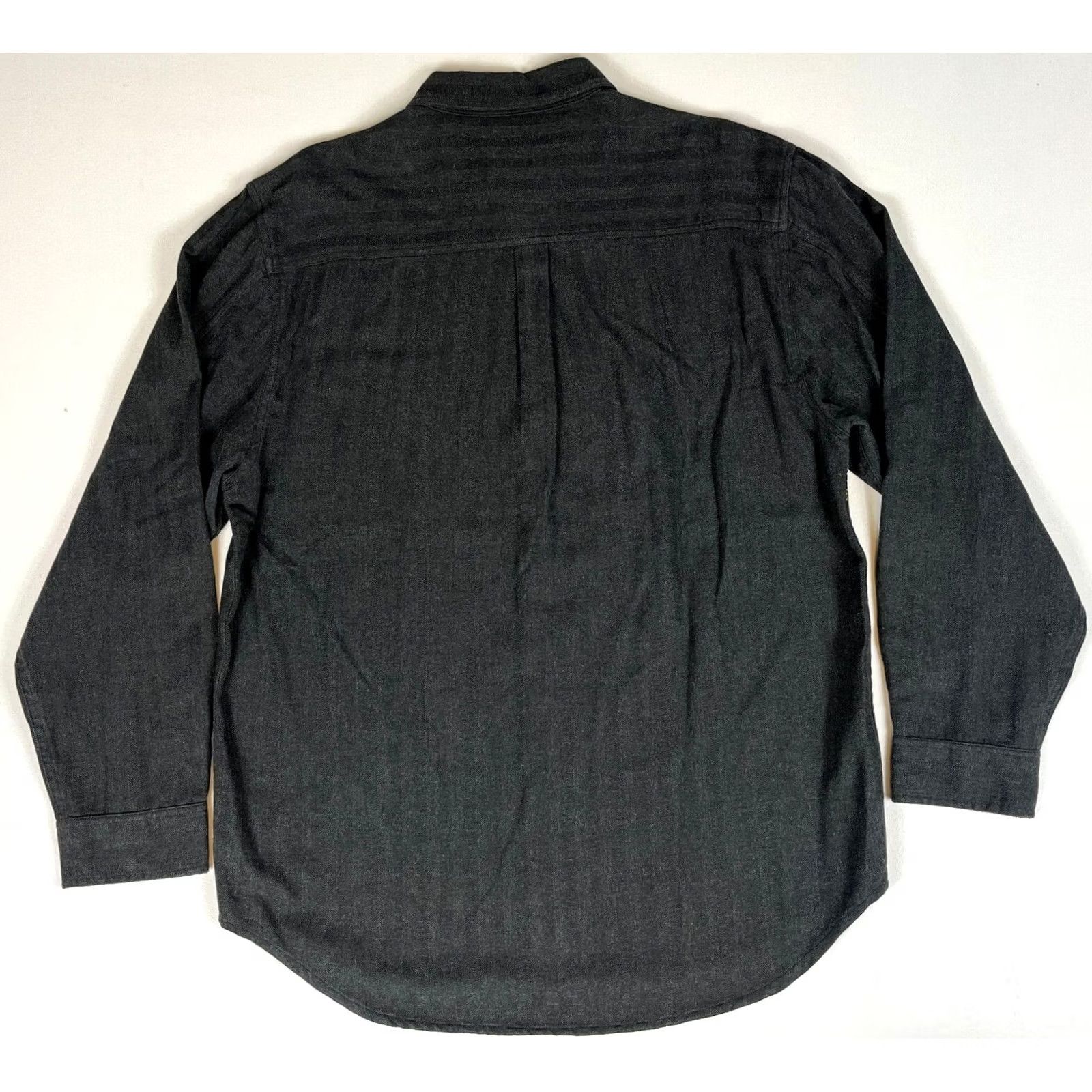 The Territory Ahead The Territory Ahead Men's Button-Up Shirt Tweed Herringbone Southwest Sz L Charcoal Cotton Blend Pockets Aztec Western - Mens Size US L / EU 52-54 / 3 - 3 Thumbnail