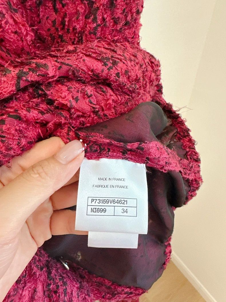 Chanel Chanel 22A high-end handicraft workshop red coat Size XXS / US 00 / IT 34 - 5 Thumbnail