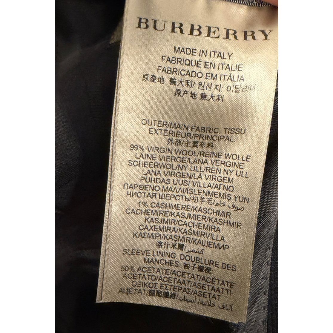 Burberry Burberry Men's Wool Charcoal Gray Full Suit Size 50R - 10 Thumbnail