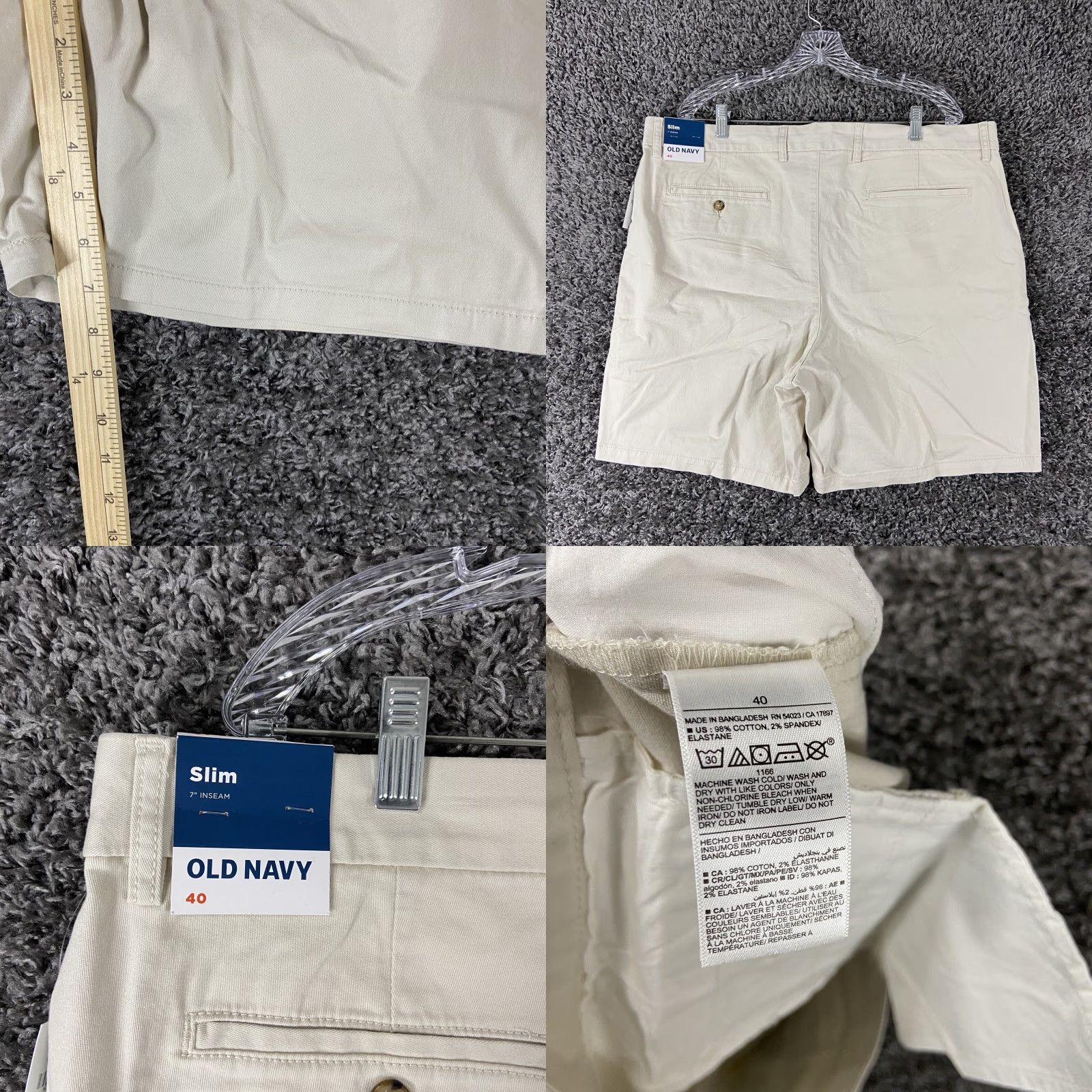 Old Navy Old Navy Slim Built In Flex Shorts Adult 40 White Mens Size US 40 / EU 56 - 8 Thumbnail