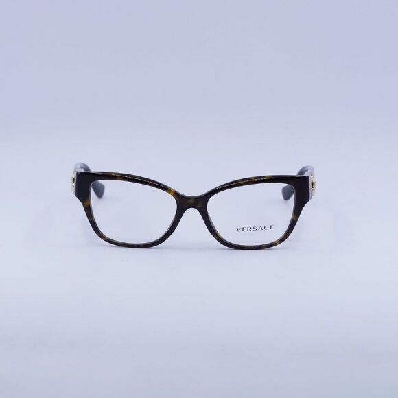 Versace Versace VE3347 108 Eyeglasses Havana 54mm Cat Eye Frame Size ONE SIZE - 2 Thumbnail