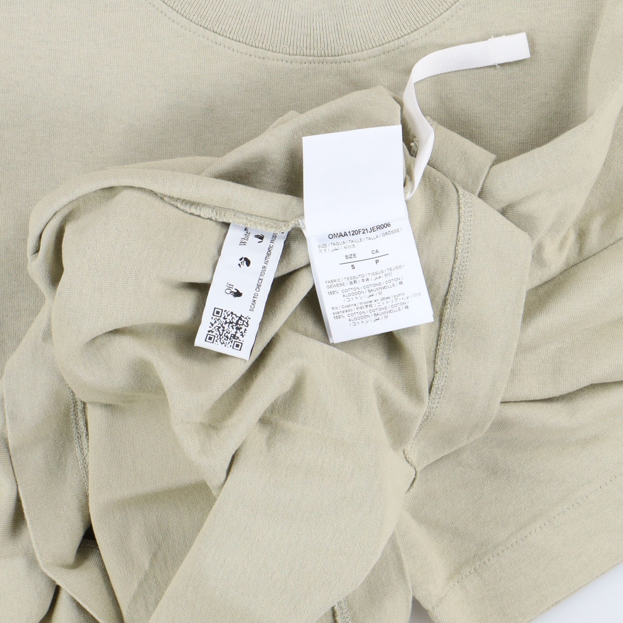 Off-White Beige Rubber Arrows Logo Oversized Skate T-Shirt Size S / US 4 / IT 40 - 7 Thumbnail