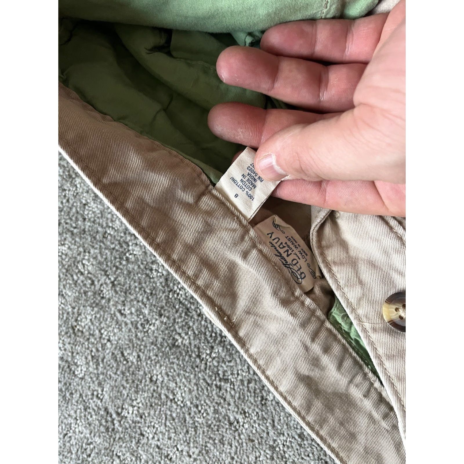 Old Navy Old Navy Women's Solid Beige Skirt Size 8 Casual Straight Pencil with Pockets Size 30" / US 8 / IT 44 - 3 Thumbnail