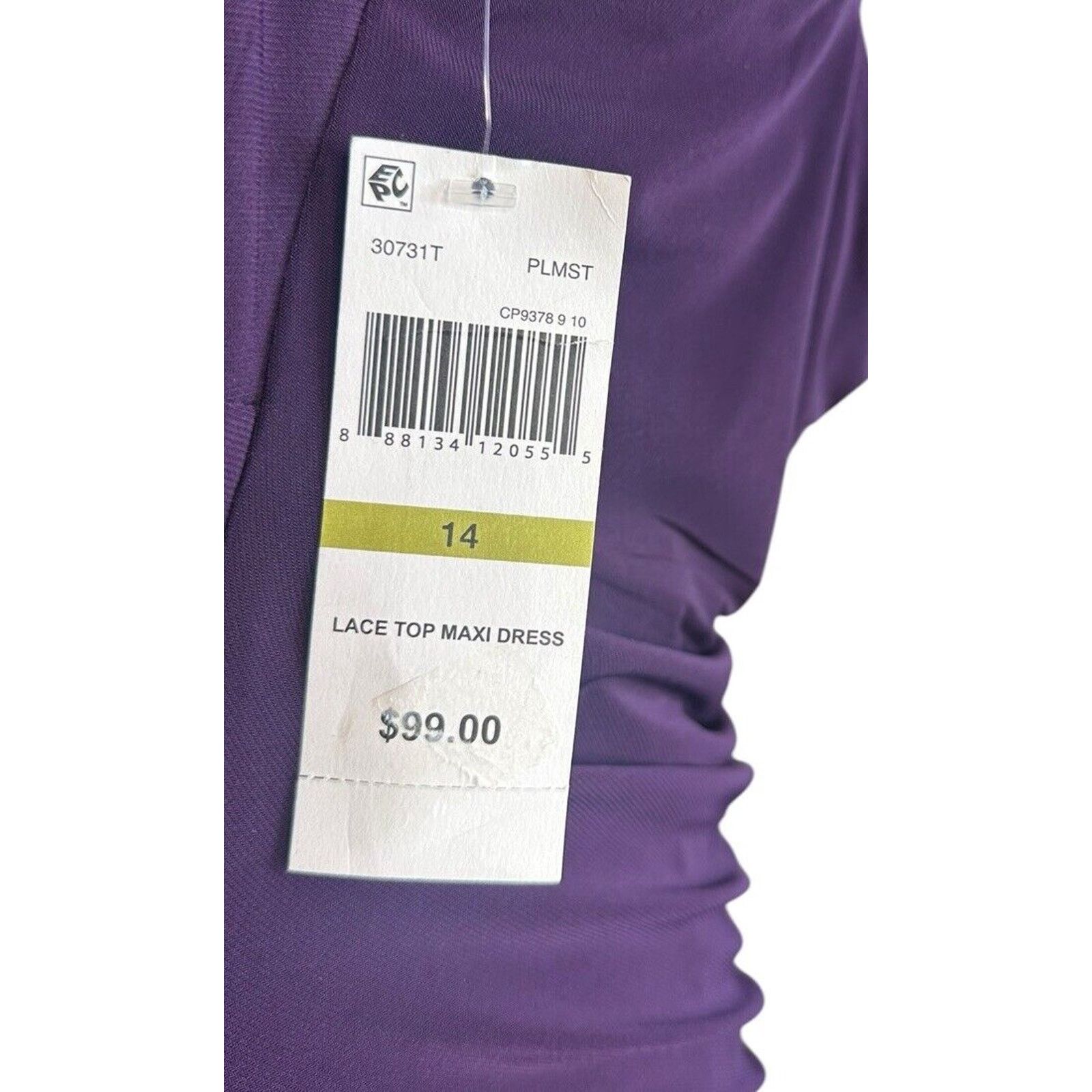 Other MSK Purple Keyhole Lace Faux Wrap Long Formal Gown Dress 14 Size XL / US 12-14 / IT 48-50 - 9 Thumbnail