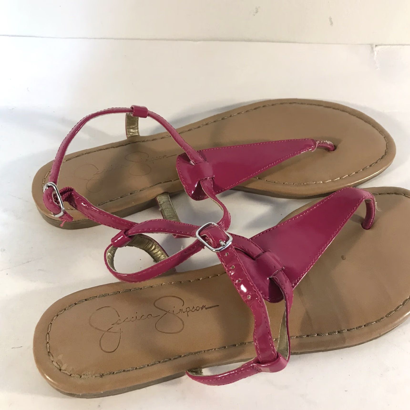 Jessica Simpson Jessica Simpson Pink T-Strap Flats Womens Size 7.5 Casual Comfortable Slip-On Size US 7.5 / IT 37.5 - 2 Thumbnail