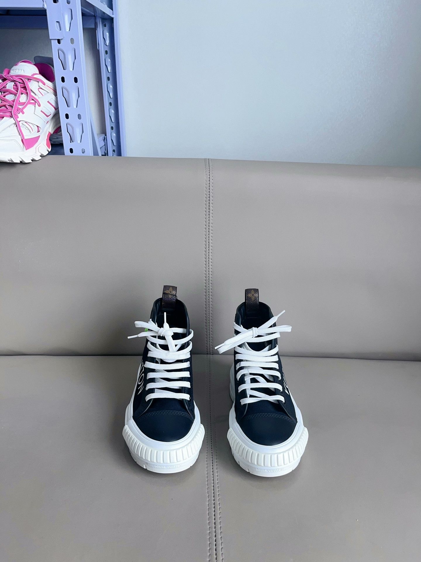 Louis Vuitton LV Squad Canvas High-Top Platform Shoes Size US 5 / IT 35 - 1 Thumbnail