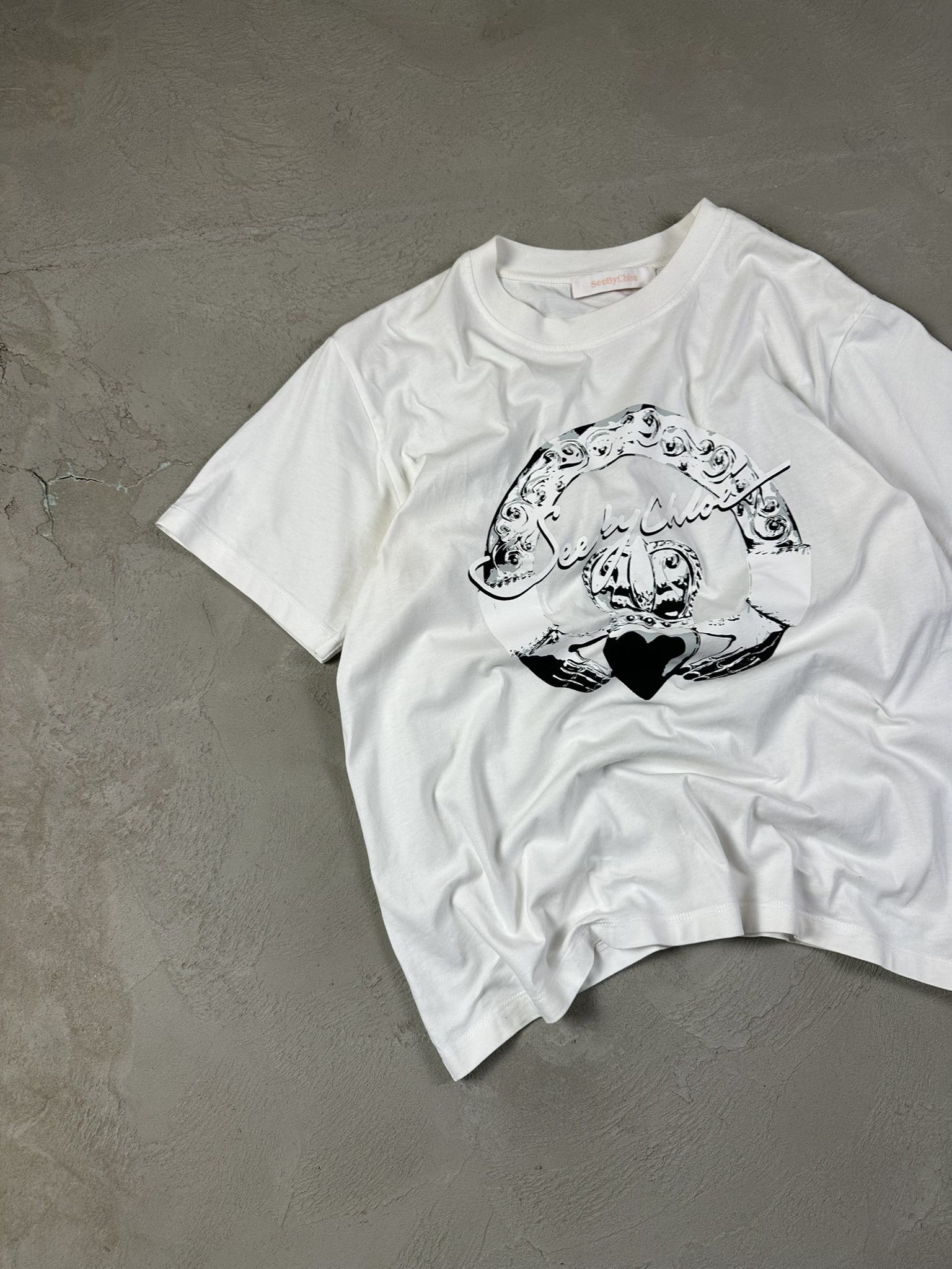 Designer × See by Chloe See by Chloe Graphic Logo T-shirt Size S / US 4 / IT 40 - 2 Thumbnail