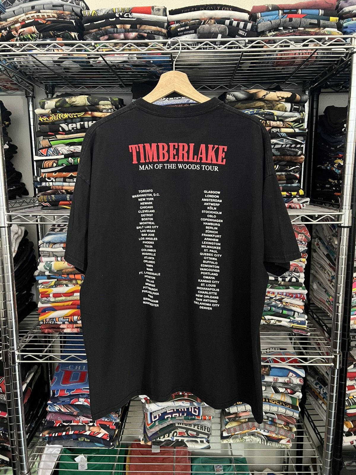 Band Tees Justin Timberlake Man on the Woods Album Tour Tee Size US XXL / EU 58 / 5 - 2 Thumbnail