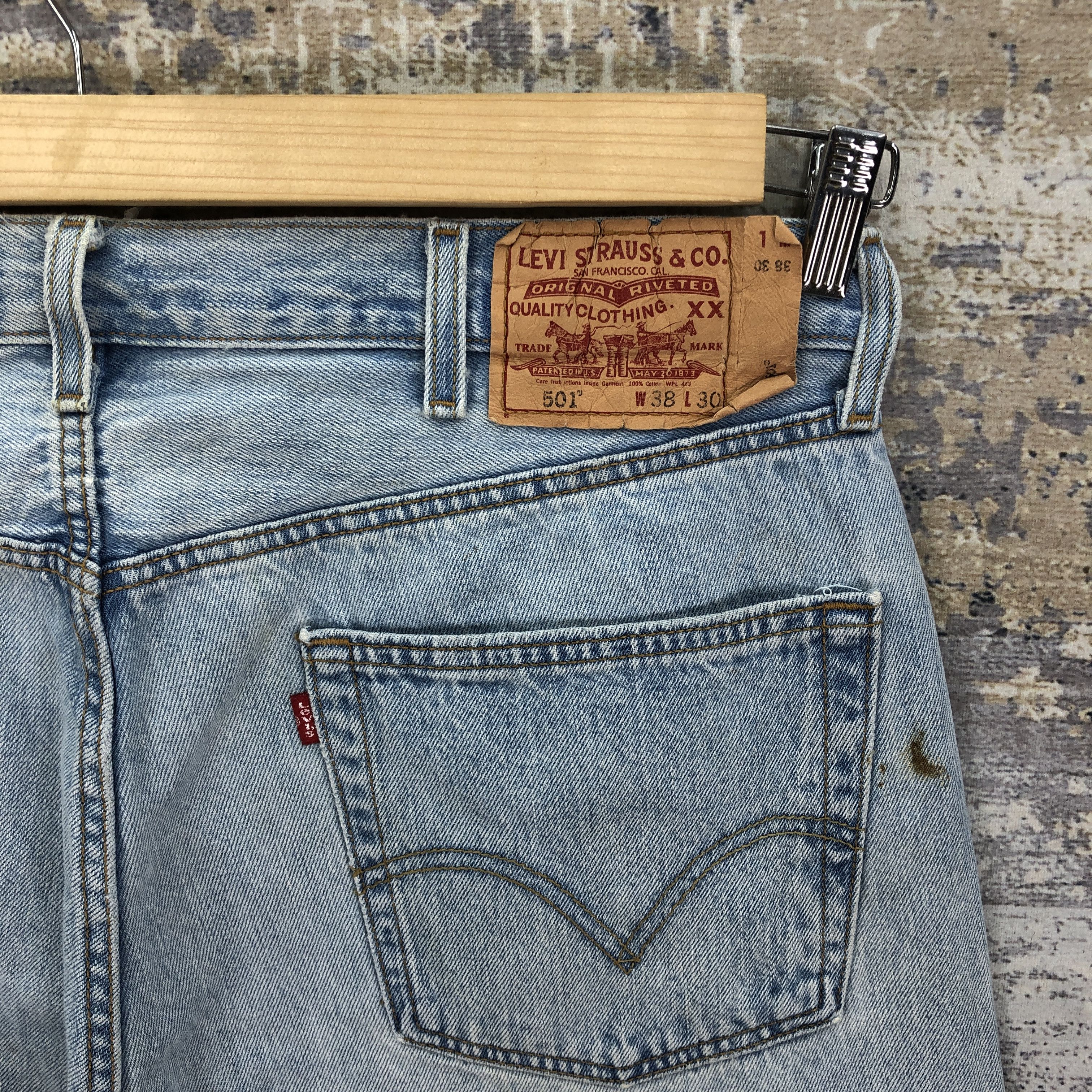 Levi's Vintage Y2K Levis 501 Sunfaded Jeans Levi's Distressed Denim Size US 36 / EU 52 - 5 Thumbnail
