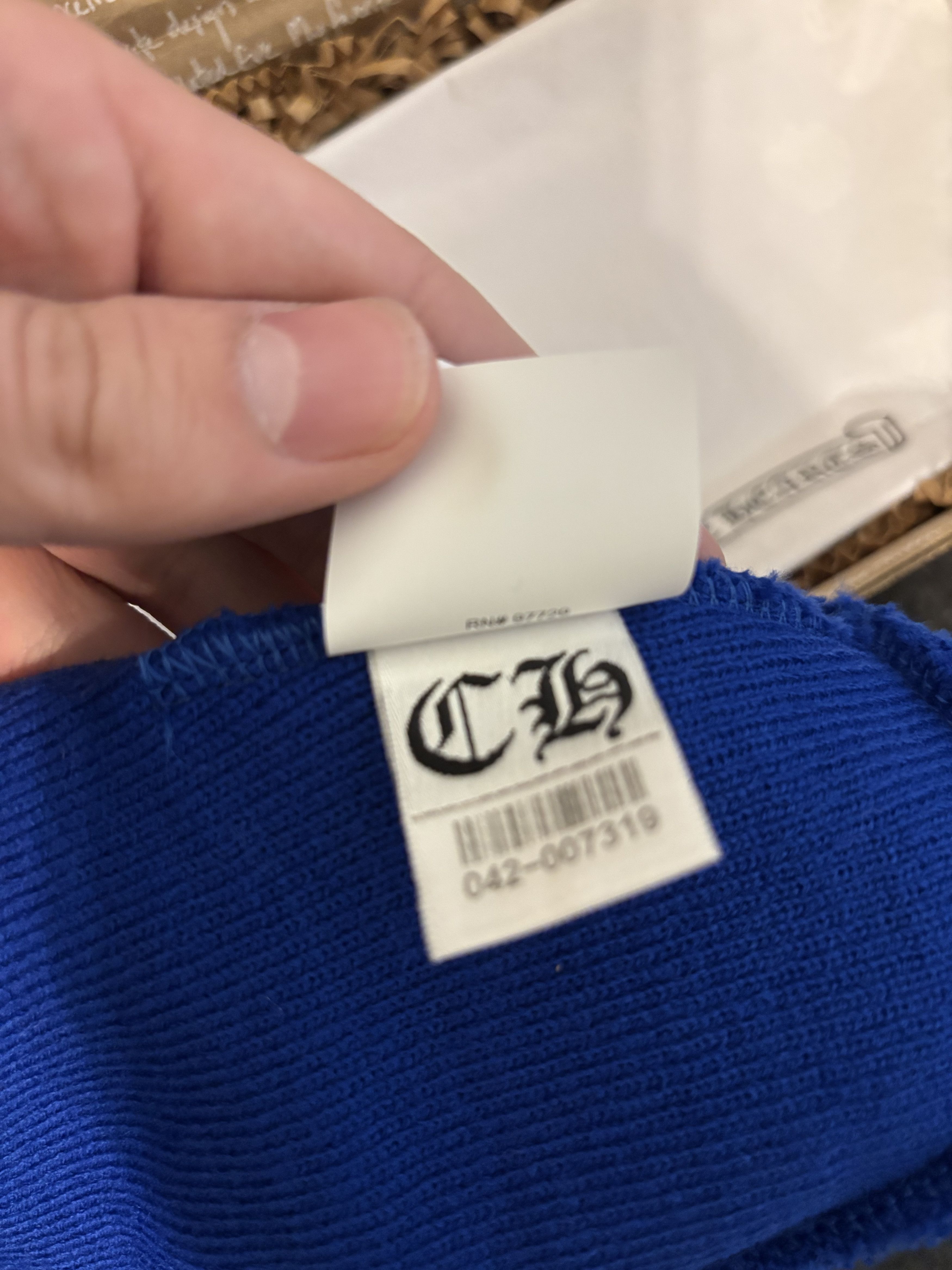Chrome Hearts Chromehearts Blue CH Beanie Size ONE SIZE - 4 Thumbnail